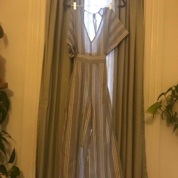 Crystal Sky light gray/blue jumpsuit - Picture 1 of 8